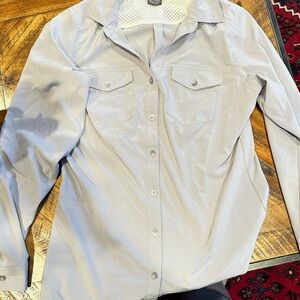 Exofficio Women's Light Gray Button Down Shirt